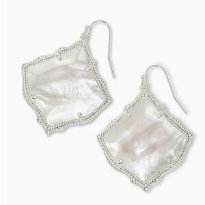 Kendra Scott Silver Kirsten Ivory MOP Drop Earring